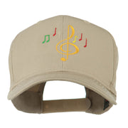 Treble Clef with Notes Embroidered Cap