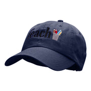 Teach Embellished Phrase Embroidered Unstructured Cotton Twill Cap