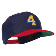 Athletic Number 4 Embroidered Classic Two Tone Cap