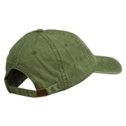 Texas State Map Embroidered Washed Cotton Cap