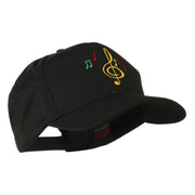 Treble Clef with Notes Embroidered Cap