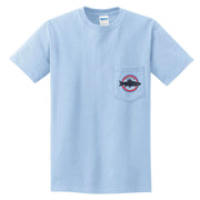 Trout Club Logo Cotton Pocket Crew Neck Graphic Shirt