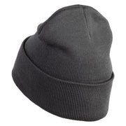 Glitch Heart Logo Embroidered 12 inch Acrylic Blank Cuff Long Beanie - Charcoal OSFM