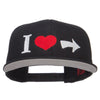 I Heart Right Embroidered Cotton Snapback