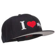 I Heart Right Embroidered Cotton Snapback