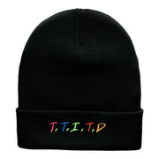 That Desert Thing Acronym Embroidered Long Knitted Beanie