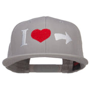 I Heart Right Embroidered Cotton Snapback