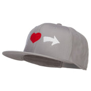 I Heart Right Embroidered Cotton Snapback