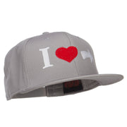 I Heart Right Embroidered Cotton Snapback