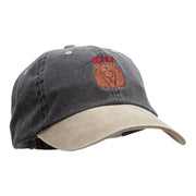 The Texas Armadillo Embroidered Pigment Dyed Wash Caps