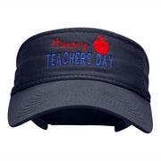 Happy Teachers Day Embroidered Cotton Twill Washed Visor