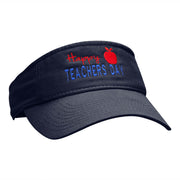 Happy Teachers Day Embroidered Cotton Twill Washed Visor