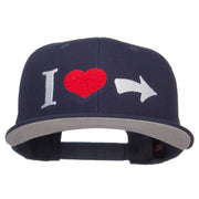 I Heart Right Embroidered Cotton Snapback