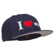 I Heart Right Embroidered Cotton Snapback