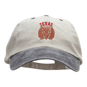 The Texas Armadillo Embroidered Pigment Dyed Wash Caps