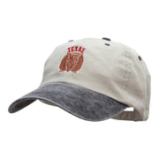 The Texas Armadillo Embroidered Pigment Dyed Wash Caps