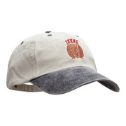 The Texas Armadillo Embroidered Pigment Dyed Wash Caps