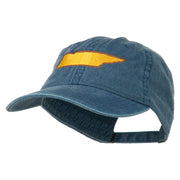 Tennessee State Map Embroidered Washed Cotton Cap