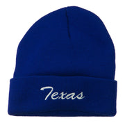 Texas Embroidered Long Cuff Beanie