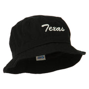 Texas Embroidered Pigment Dyed Bucket Hat