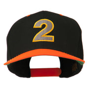 Arial Number 2 Embroidered Classic Two Tone Cap