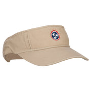 Tennessee Flag Logo Embroidered Pro Style Cotton Washed Visor