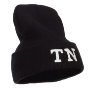 TN Tennessee State Embroidered Long Beanie