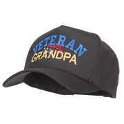 Veteran Grandpa Embroidered Solid Cotton Prostyle Cap