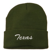 Texas Embroidered Long Cuff Beanie