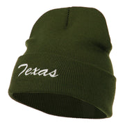 Texas Embroidered Long Cuff Beanie