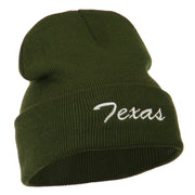 Texas Embroidered Long Cuff Beanie