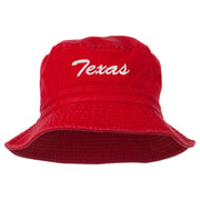 Texas Embroidered Pigment Dyed Bucket Hat