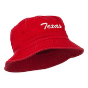 Texas Embroidered Pigment Dyed Bucket Hat