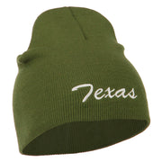 Texas Embroidered Short Beanie