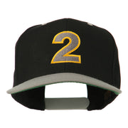 Arial Number 2 Embroidered Classic Two Tone Cap