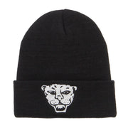 Tiger Emblem Embroidered Long Beanie