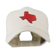 Texas State Outline Embroidered Cap