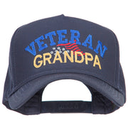 Veteran Grandpa Embroidered Solid Cotton Prostyle Cap