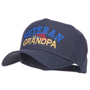 Veteran Grandpa Embroidered Solid Cotton Prostyle Cap