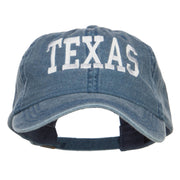 Texas Embroidered Washed Cap