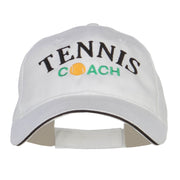 Tennis Coach Embroidered Canvas Cotton Cap