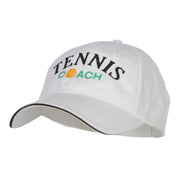 Tennis Coach Embroidered Canvas Cotton Cap