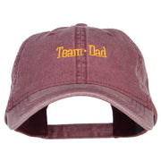 Team Dad Letters Embroidered Washed Cap