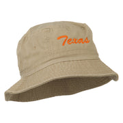 Texas Embroidered Pigment Dyed Bucket Hat