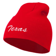 Texas Embroidered Short Beanie