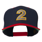 Arial Number 2 Embroidered Classic Two Tone Cap