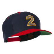 Arial Number 2 Embroidered Classic Two Tone Cap