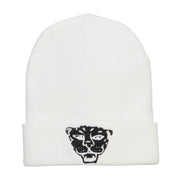 Tiger Emblem Embroidered Long Beanie