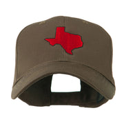 Texas State Outline Embroidered Cap