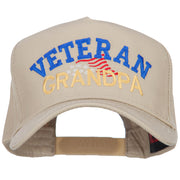 Veteran Grandpa Embroidered Solid Cotton Prostyle Cap